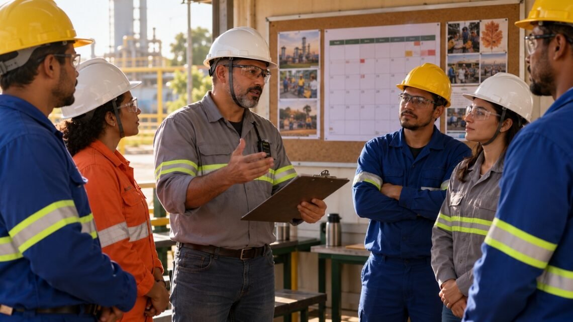 Equipe participa de DDS para novembro antes de iniciar o trabalho