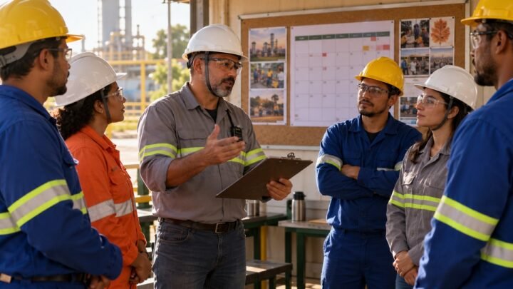 Equipe participa de DDS para novembro antes de iniciar o trabalho