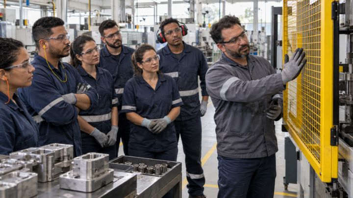 Equipe participa de DDS sobre proteção das mãos em indústria
