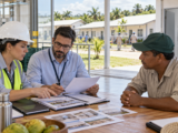 Equipe verifica condições trabalhistas e de SST de fornecedor